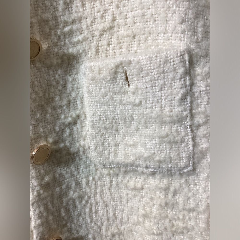 Frame Cropped cotton-blend bouclé-tweed jacket In Cream - Picture 10 of 17